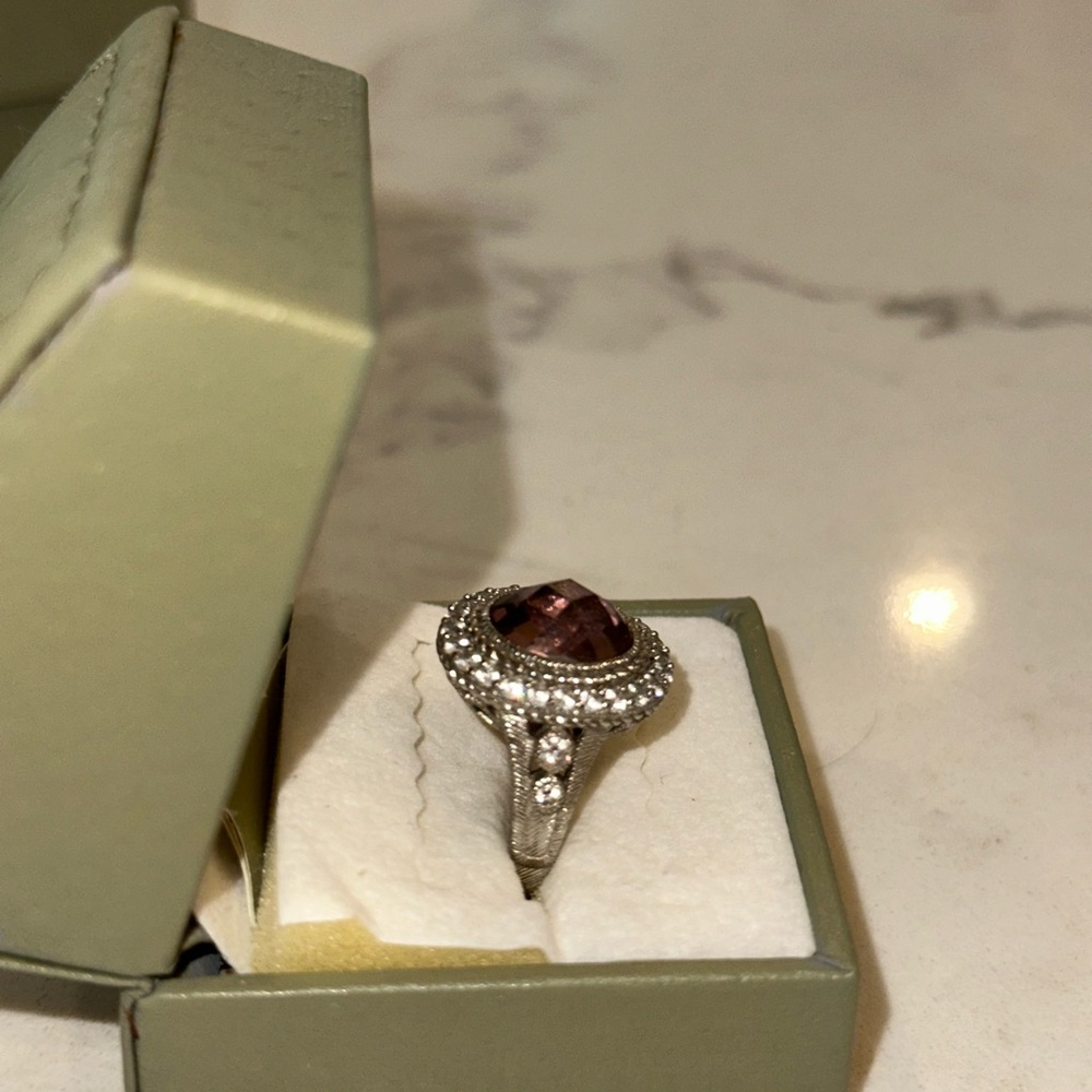 Judith Ripka Pink Quartz Ring - Picture 3 of 5